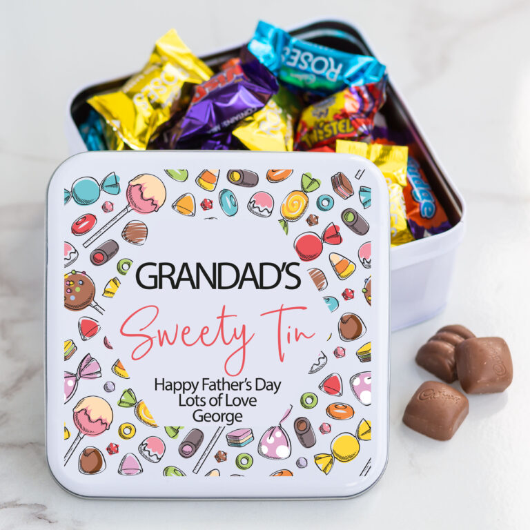 Personalised Metal Square Sweetie Tin