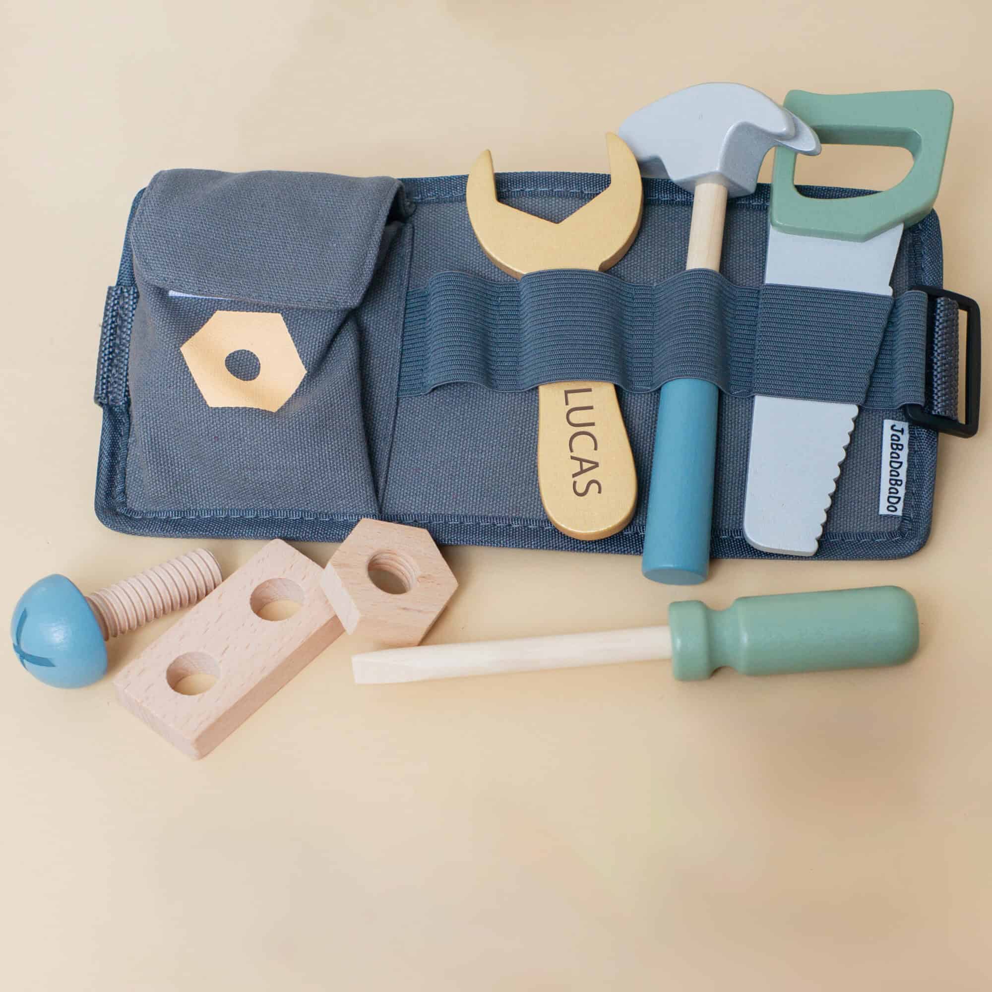 Personalised Wooden Tools Belt Toy