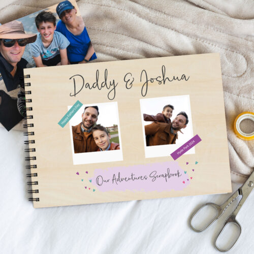 Personalised Double Photo Colourful Scrapbook