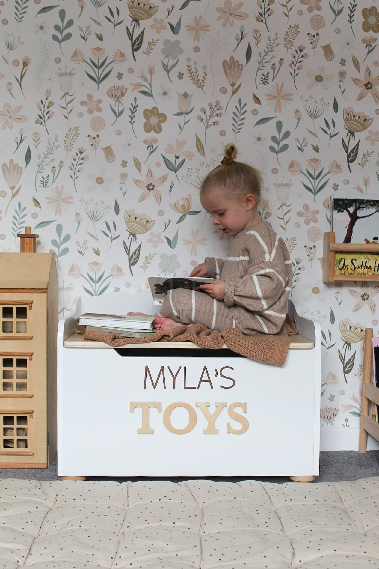 White personalised toy box hotsell