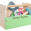 Personalised Wooden Teddy Toolbox Toy