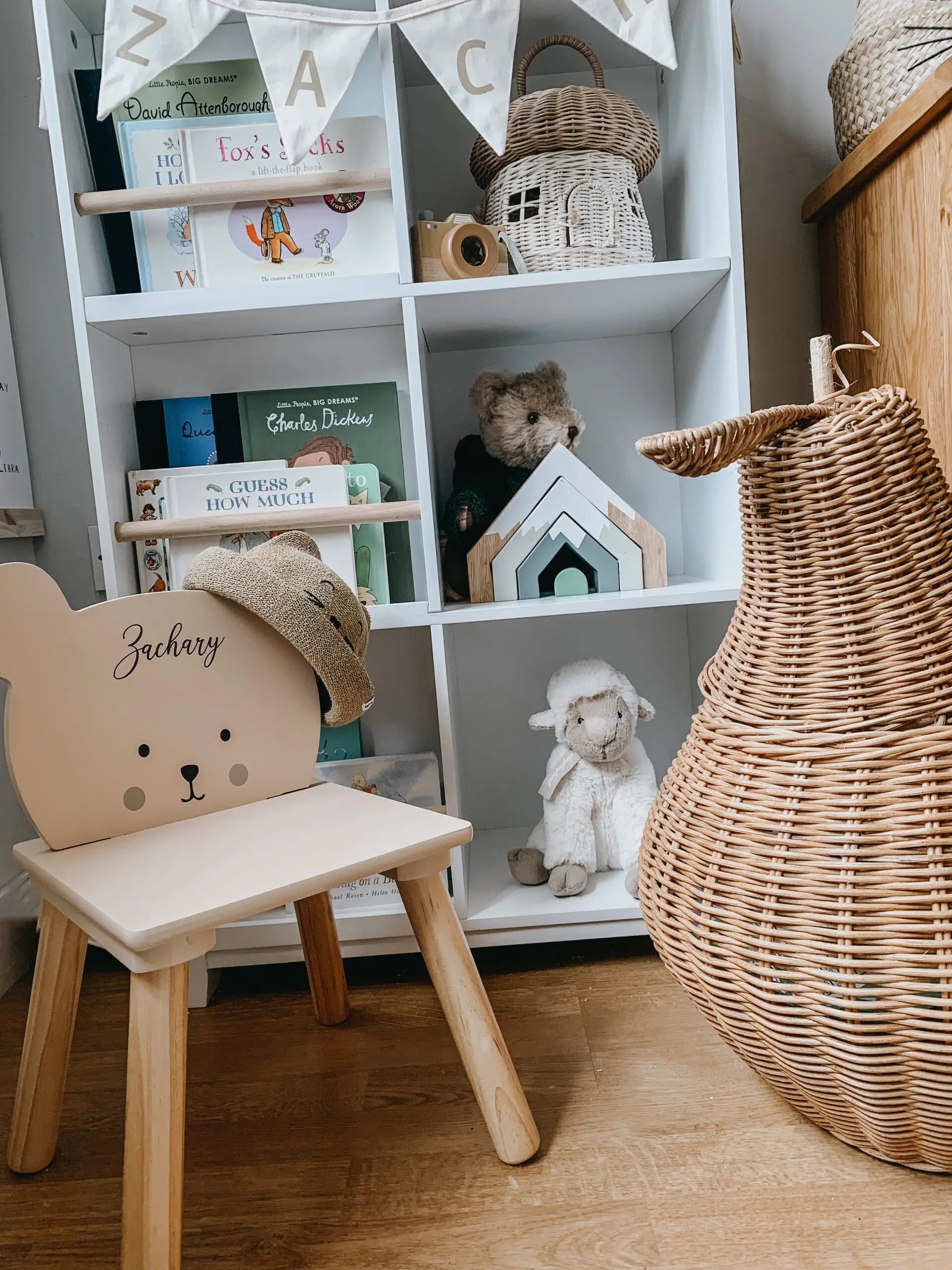 Personalised wooden chair for child sales