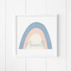 Personalised Rainbow Baby Birth Details Glass Printed Frame