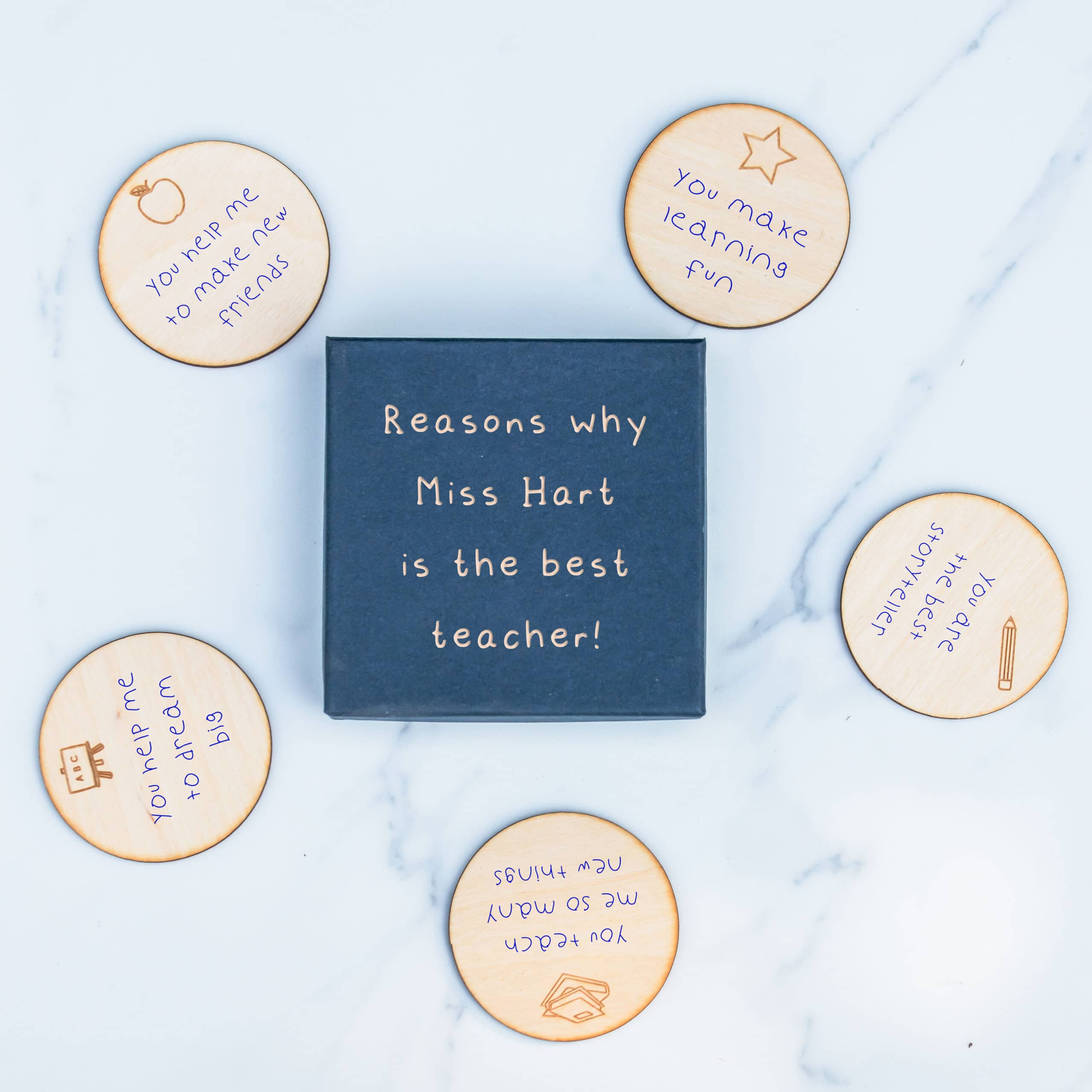 Personalised 'Reasons Why Best Teacher' Token Box