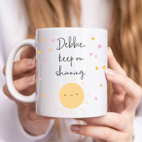 Personalised Keep On Shining Mug