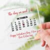 Personalised Calendar Date Memory Acrylic Block