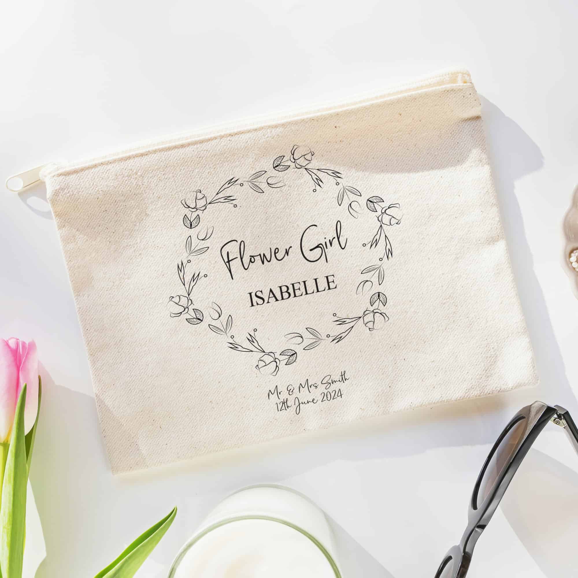 Personalised Wedding Bridal Party Cosmetic Bags