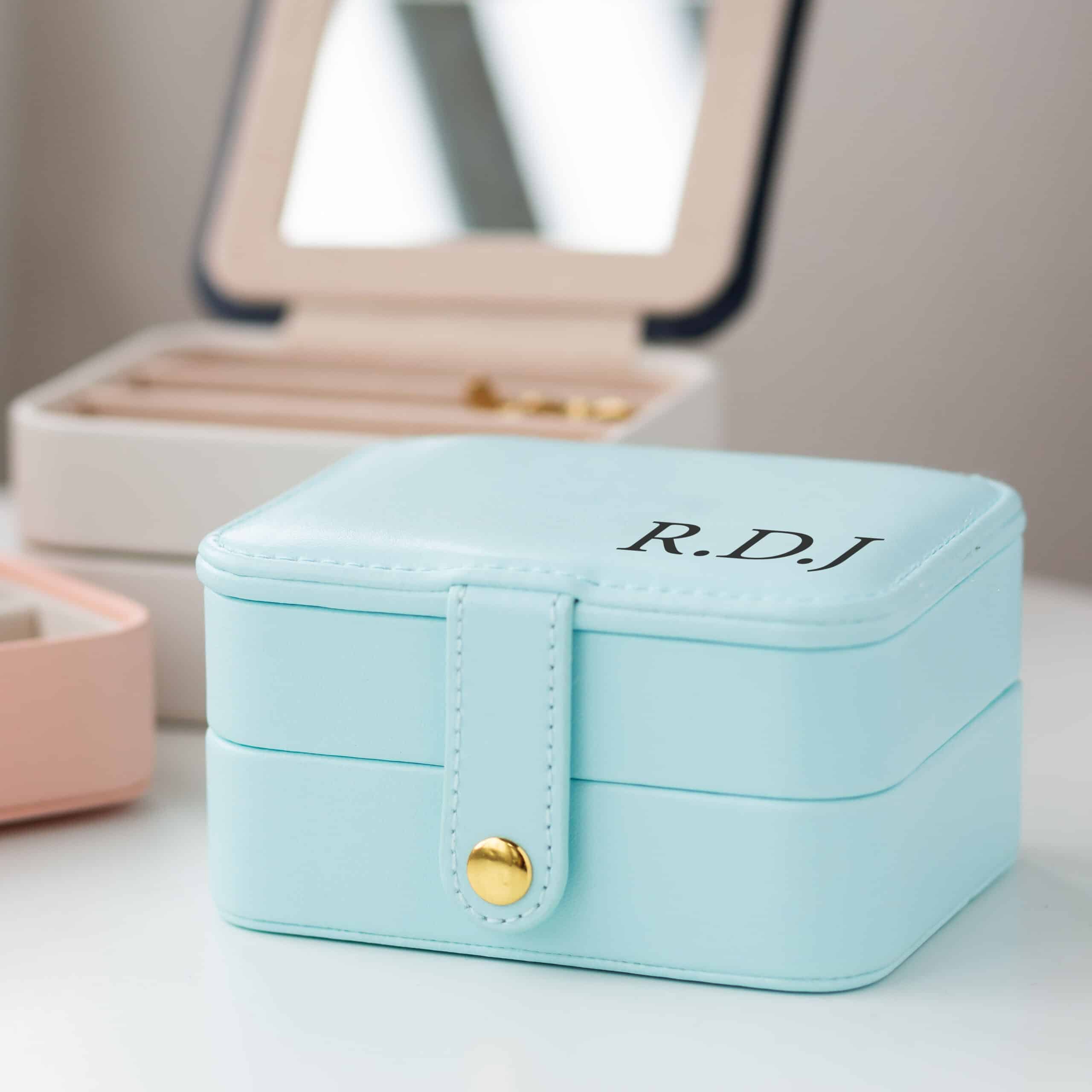 Personalised Initial Travel Jewellery Box