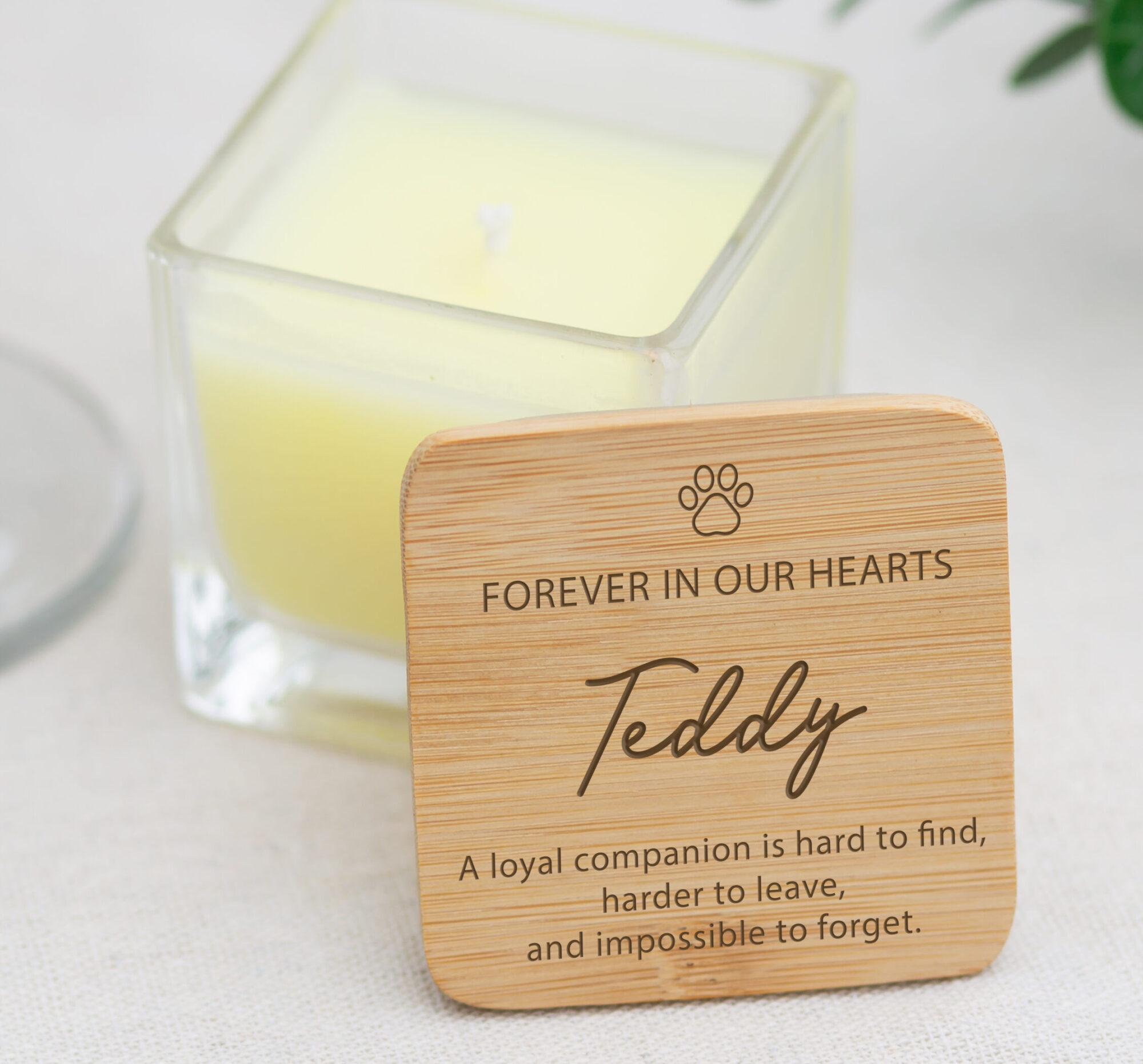 Personalised Pet Remembrance Scented Vanilla Candle