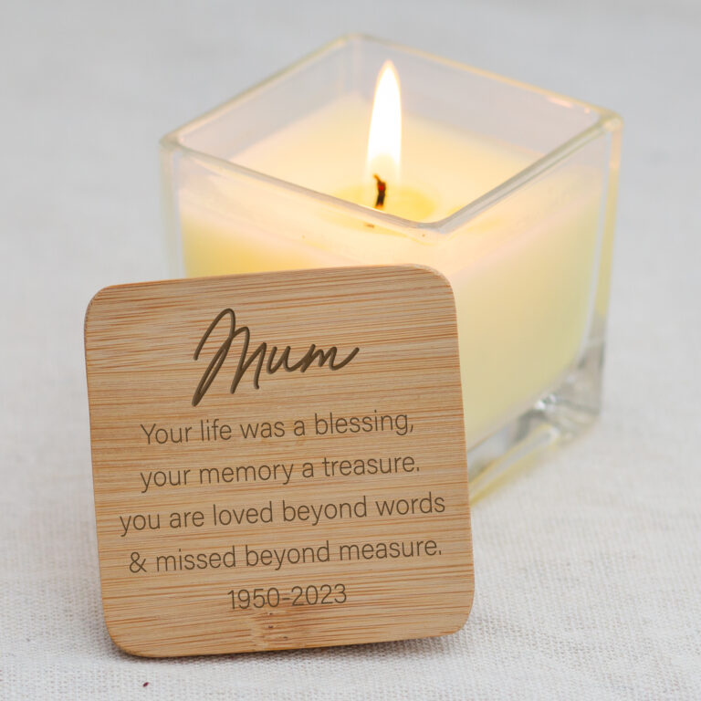 Personalised Remembrance Candle Scented Vanilla Candle